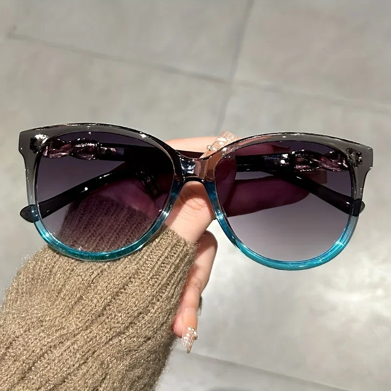 Damskie okulary przeciwsłoneczne kocie oko retro motyl Szary