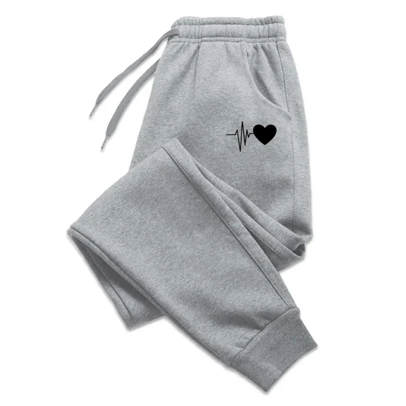 Damskie spodnie dresowe baggy joggery do fitnessu Szary