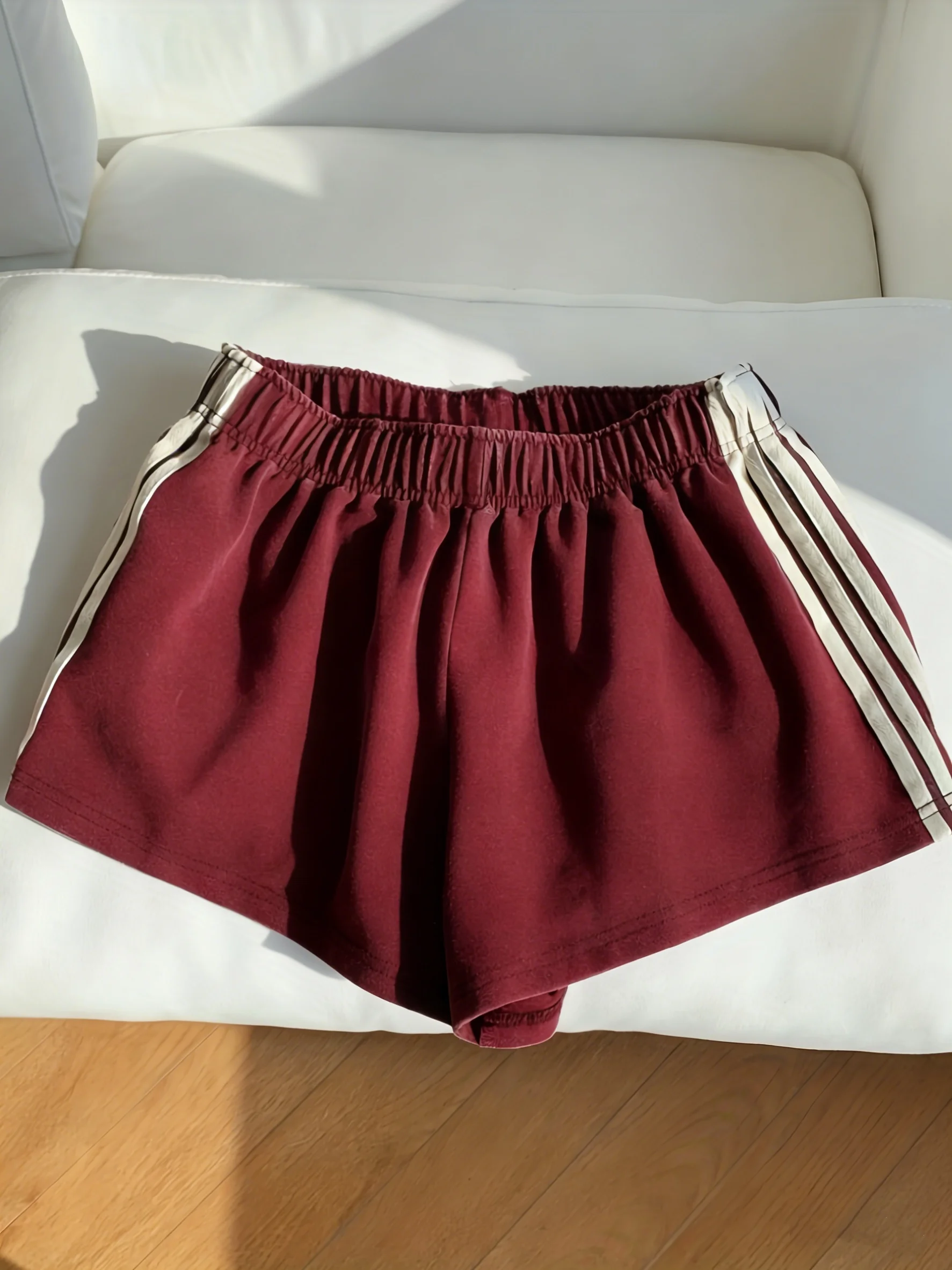 Damskie sportowe szorty codzienny casual slim fit Czerwony