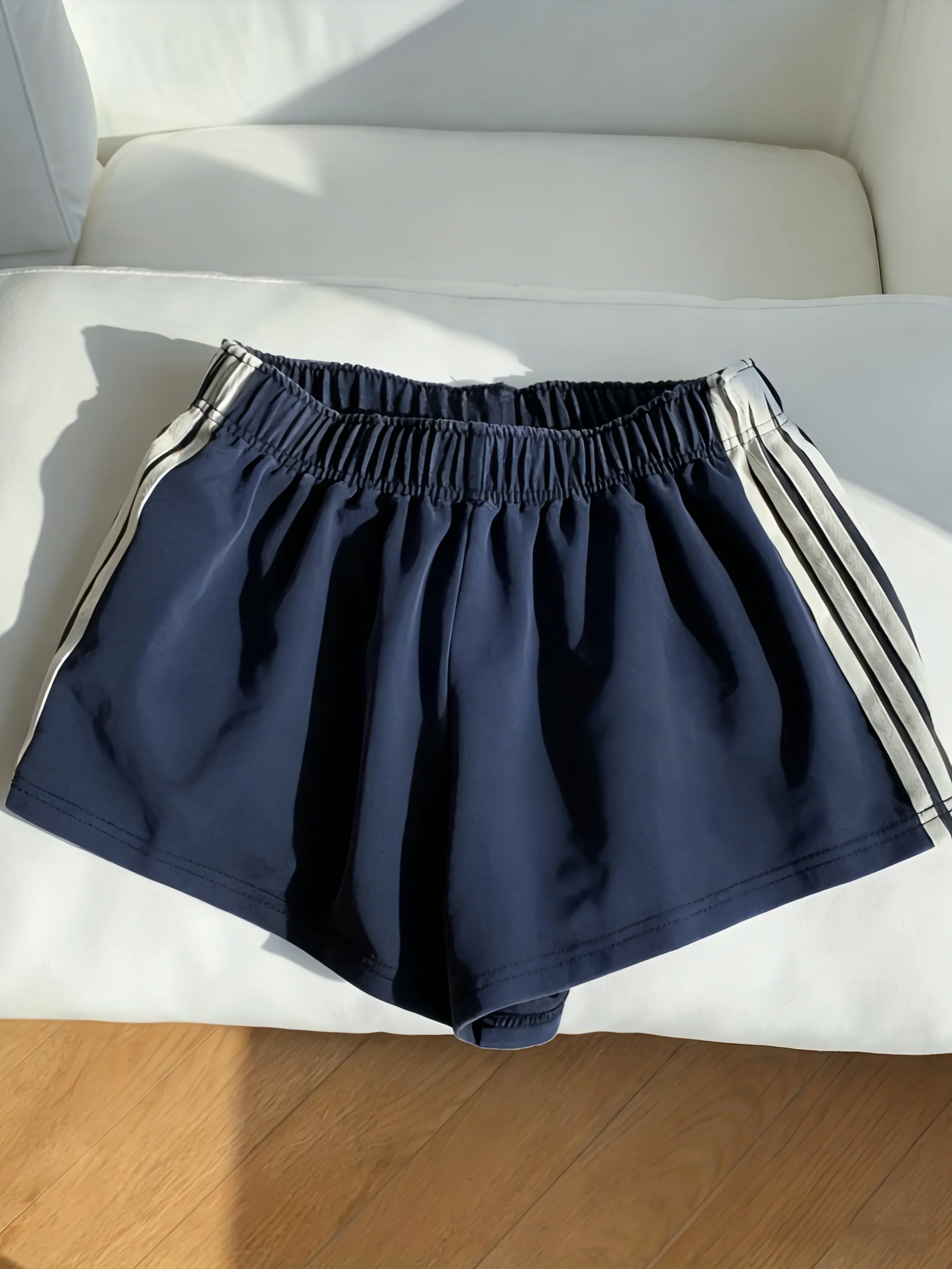 Damskie sportowe szorty codzienny casual slim fit Ciemnoniebieski