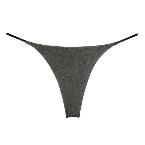 Damskie stringi z głębokim dekoltem V — oddychające mini majtki Różowy