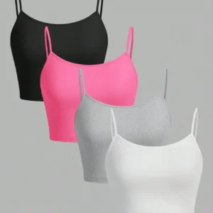 Damskie topy na ramiączkach zestaw 4 sztuki 4 pieces