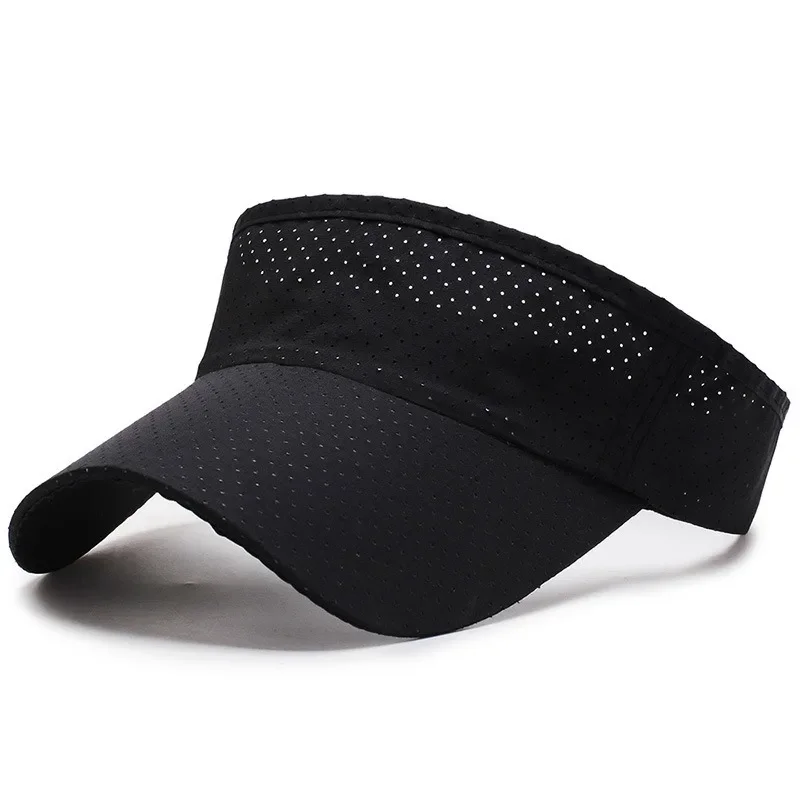 Daszek przeciwsłoneczny sportowy z regulacją na rzep - unisex Czarny