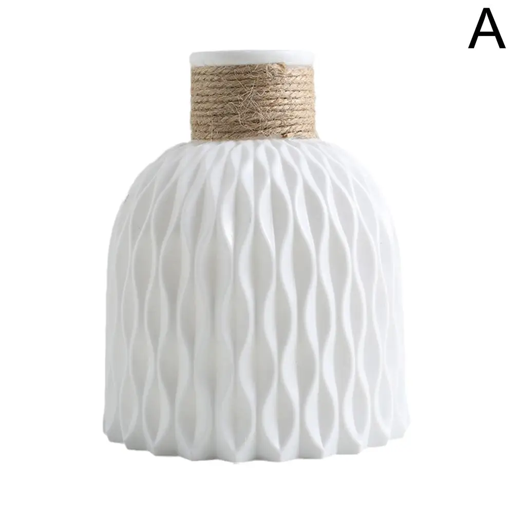 Dekoracyjny wazon ze sznurkiem - imitacja porcelany DIY Biały