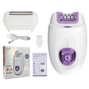 Depilator i golarka elektryczna 2w1 dla kobiet, 32 pęsety, twarz i ciało 2 in 1 epilator