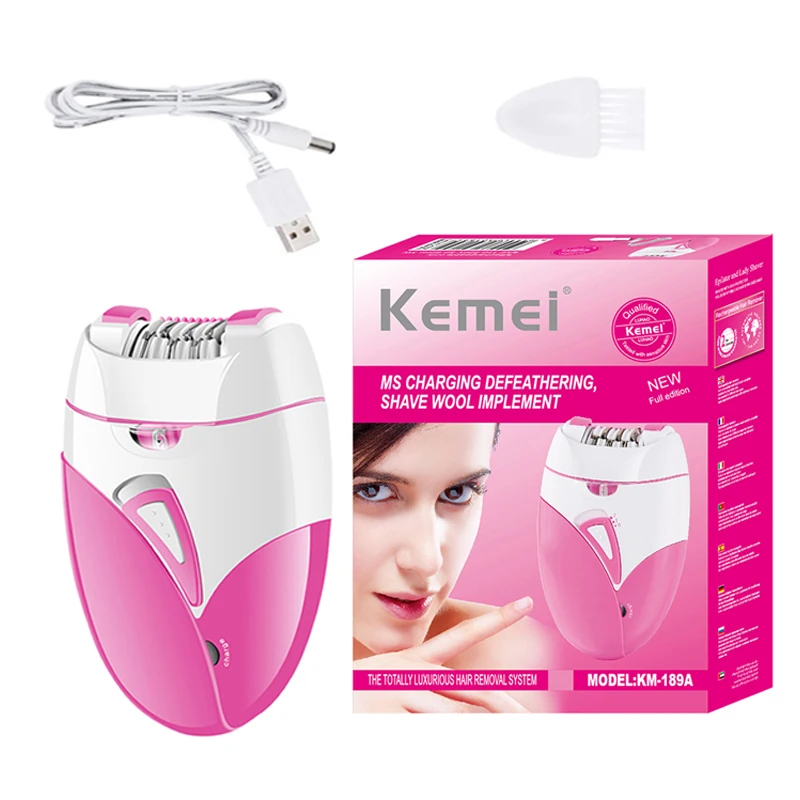 Elektryczny depilator Kemei dla kobiet do twarzy i całego ciała Original box