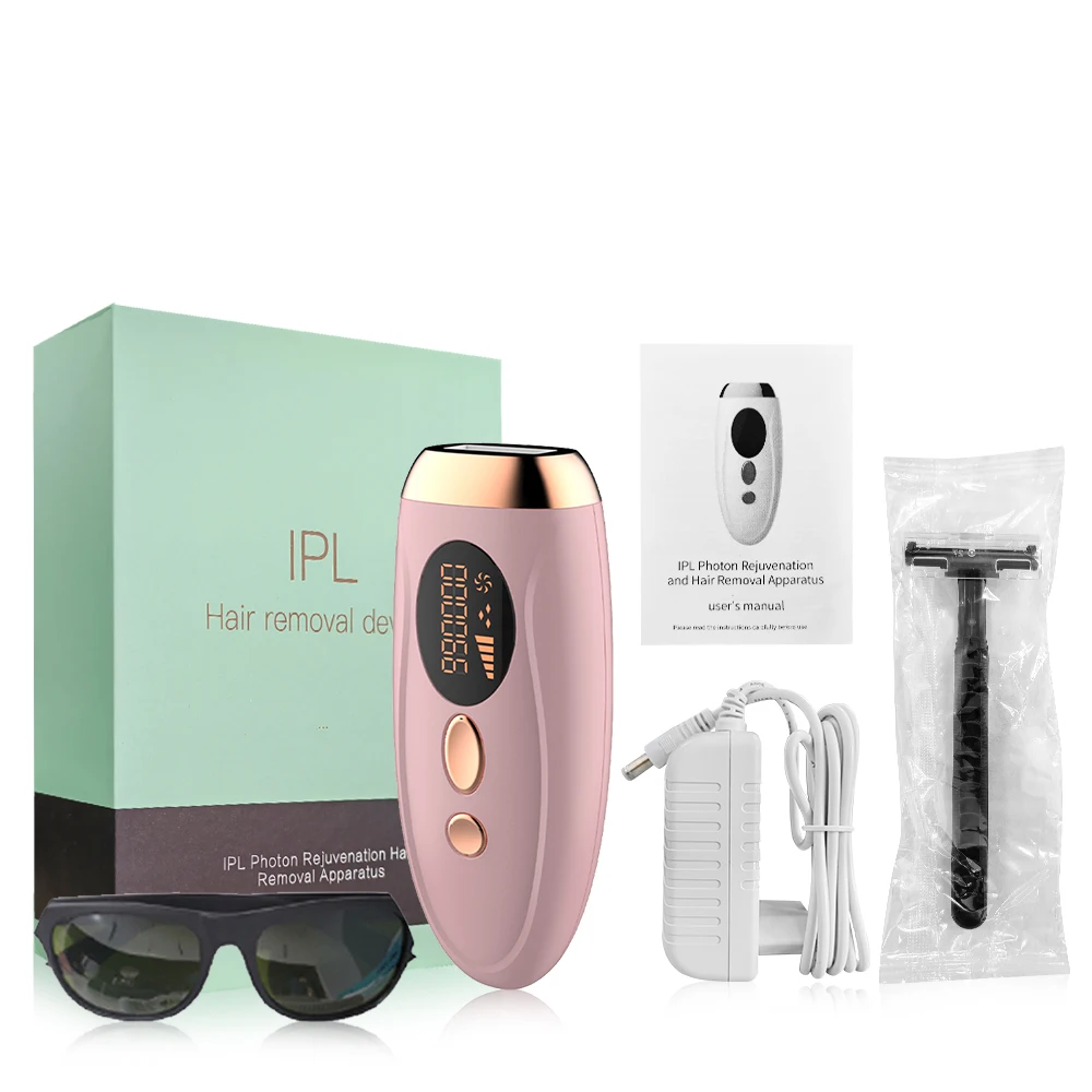 Depilator laserowy IPL dla kobiet i mężczyzn do ciała i bikini Różowy