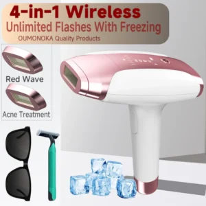 Depilator laserowy IPL do twarzy i ciała z chłodzeniem Wireless freezing