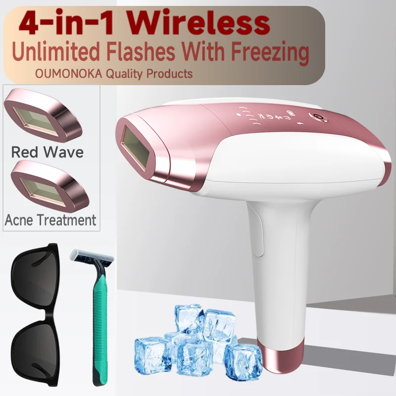 Depilator laserowy IPL do twarzy i ciała z chłodzeniem Wireless freezing