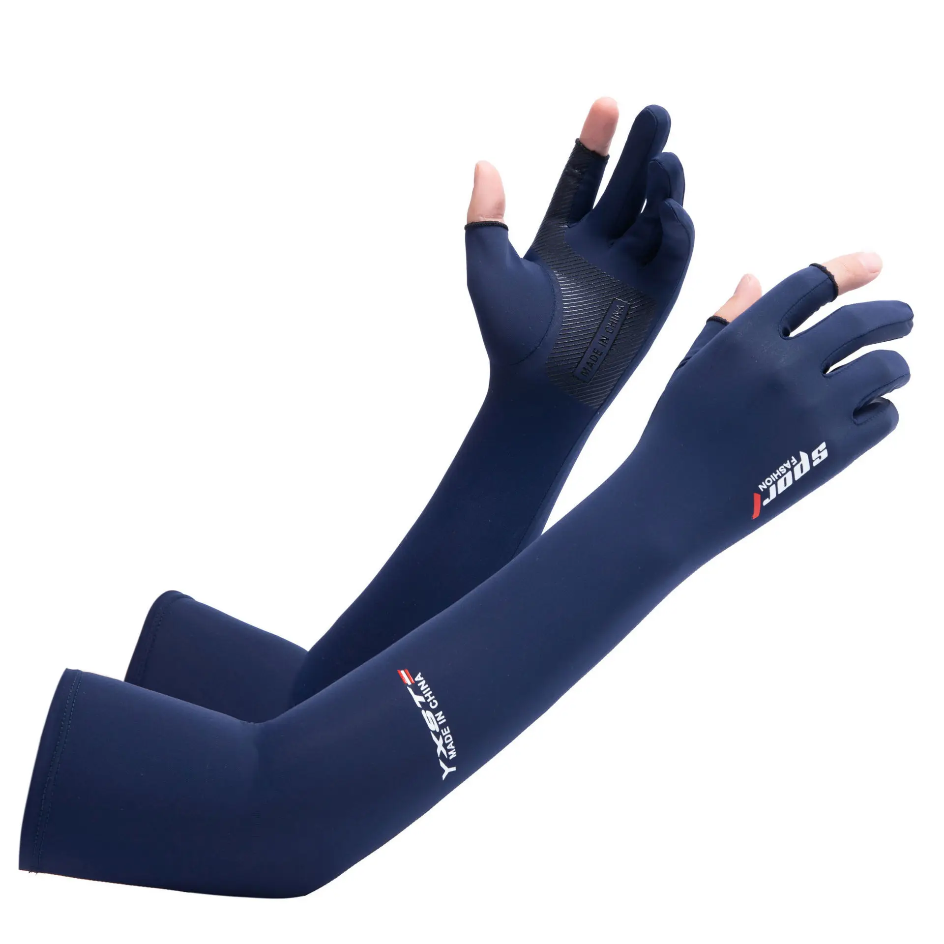 Długie rękawiczki rowerowe z filtrem UV Dark blue(a)