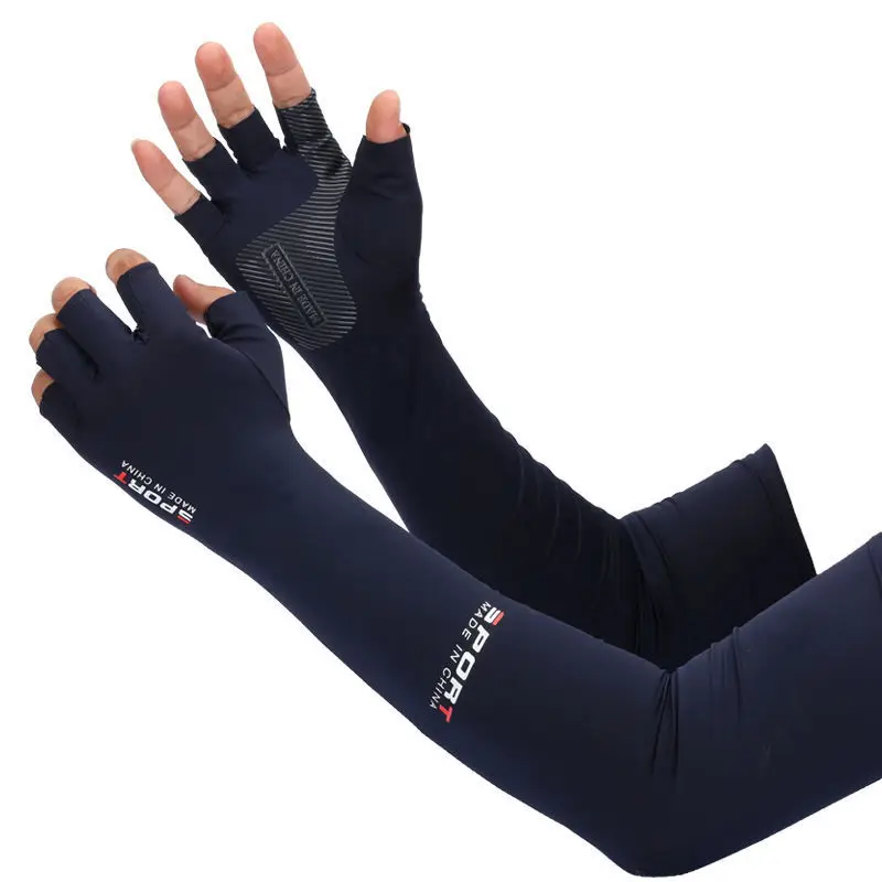 Długie rękawiczki rowerowe z filtrem UV Dark blue(b)