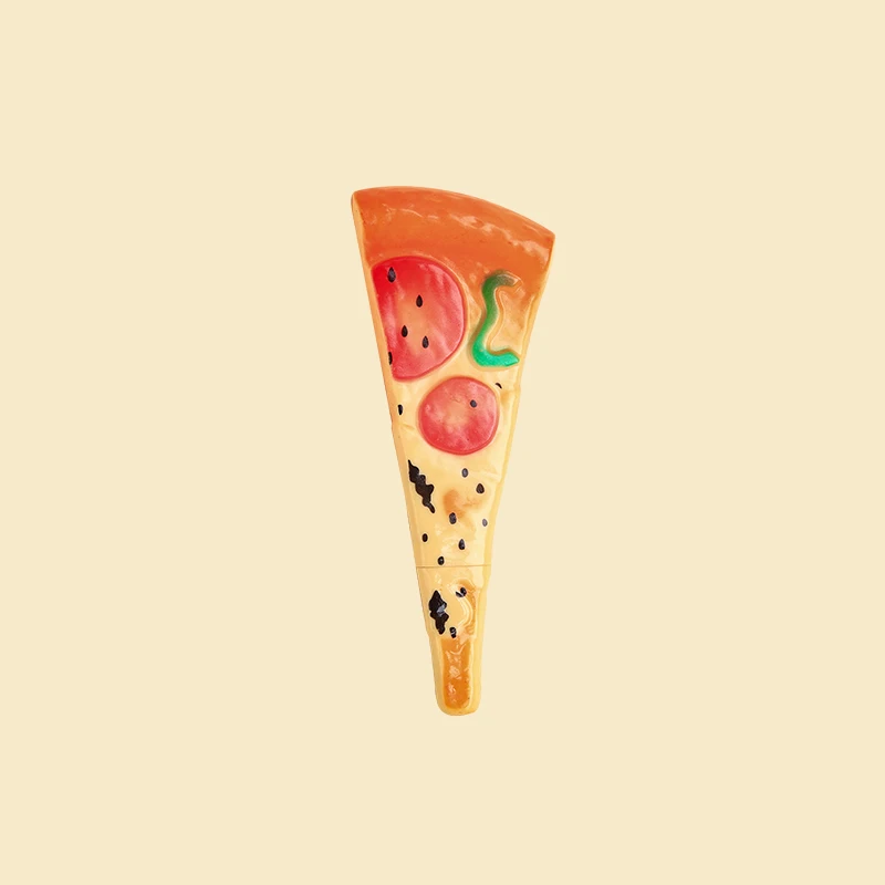 Długopis magnetyczny w kształcie pieczywa — pizza, bagietka, croissant żółty