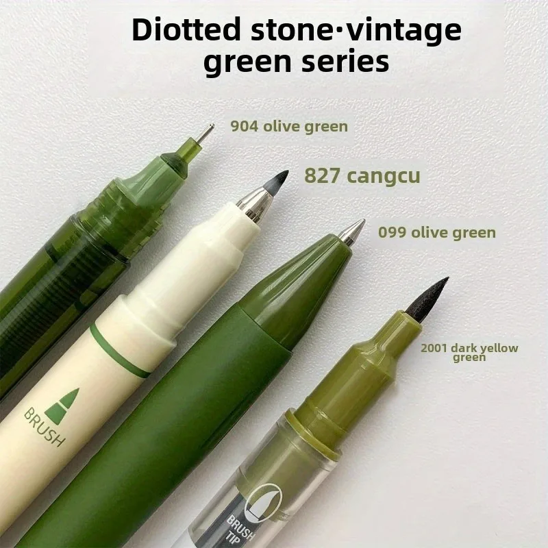 Długopisy vintage, szybkoschnący tusz, zestaw 4 sztuk Czarny