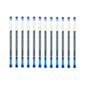 Długopisy żelowe 0,38 mm zestaw 12 sztuk — czarne, niebieskie, czerwone Niebieski