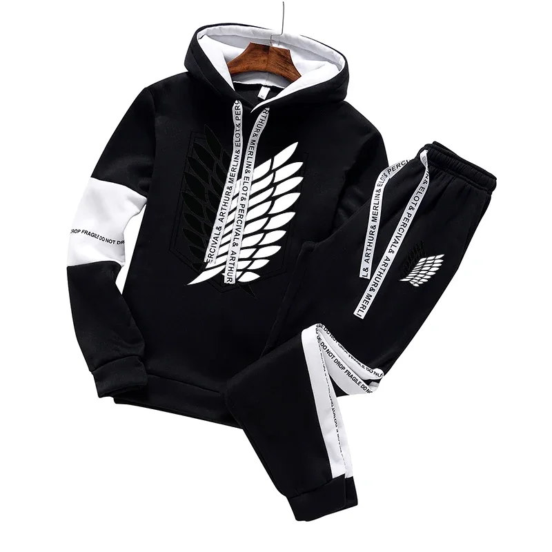 Dres męski streetwear – bluza z kapturem i spodnie Blackset