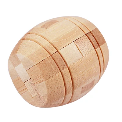 Drewniana łamigłówka Luban Lock 3D - puzzle logiczne Barrel lock hh056c