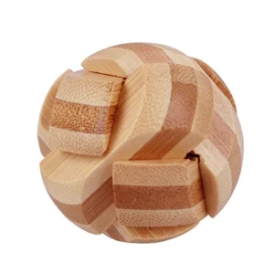 Drewniana łamigłówka Luban Lock 3D - puzzle logiczne Football lock hh054c