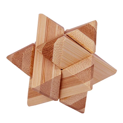Drewniana łamigłówka Luban Lock 3D - puzzle logiczne Octagonal ball 64c