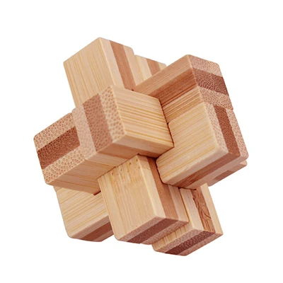 Drewniana łamigłówka Luban Lock 3D - puzzle logiczne Six way lock hh057c