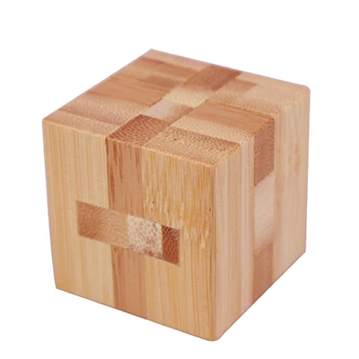 Drewniana łamigłówka Luban Lock 3D - puzzle logiczne Square lock hh058c