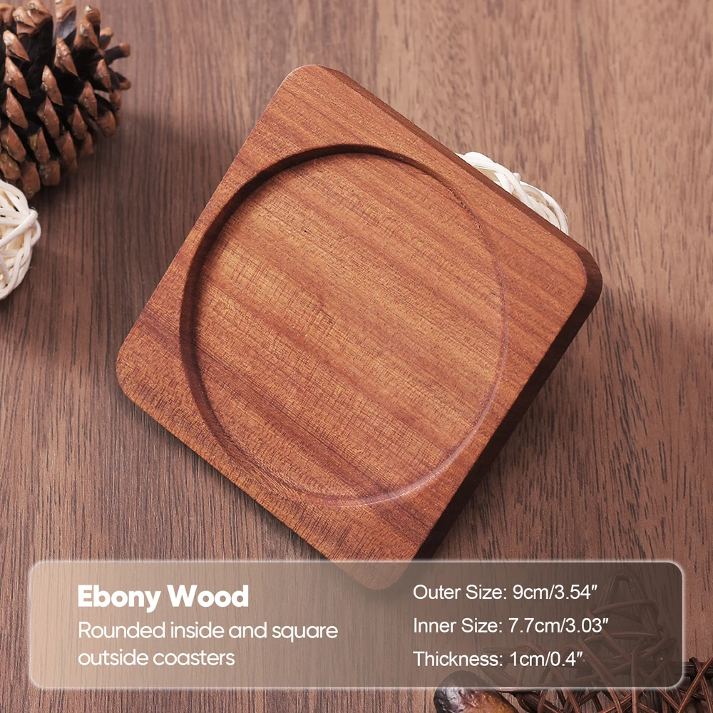 Drewniana podkładka pod kubek bukowa 8,8 cm Fioletowy/фиолетовый