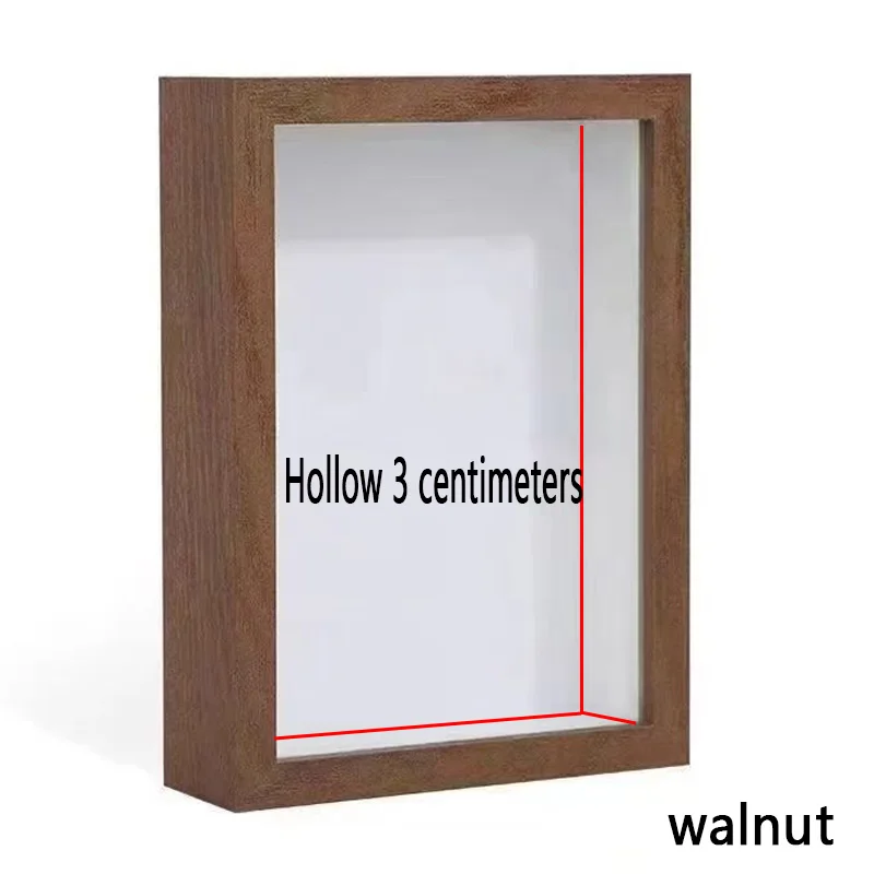 Drewniana ramka 3D na suszone kwiaty i rośliny Walnut hollow
