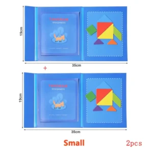 Drewniany Tangram magnetyczny - układanka Montessori Nb150c7 1set(small)