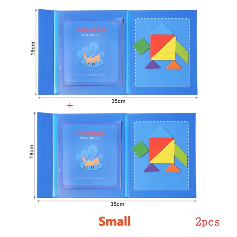 Drewniany Tangram magnetyczny - układanka Montessori Nb150c7 1set(small)