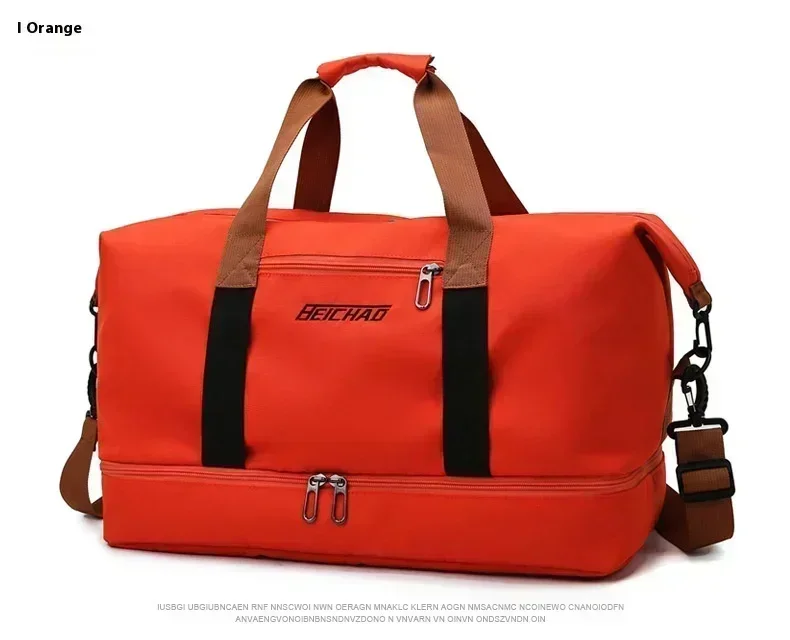 Duża torba podróżna na siłownię z przegrodą na buty Tangerine