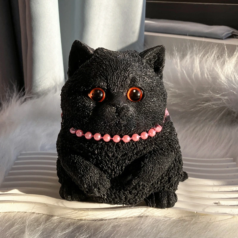 Duży puszysty gniotek kot Taba squishy silikonowy Jasnoszary