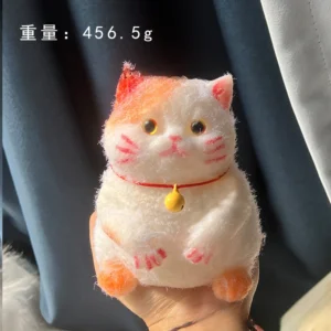 Duży puszysty gniotek kot Taba squishy silikonowy Pomarańczowy