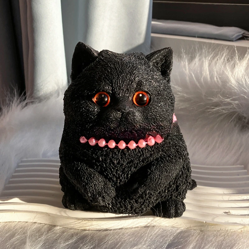 Duży puszysty gniotek kot Taba squishy silikonowy Wielokolorowy