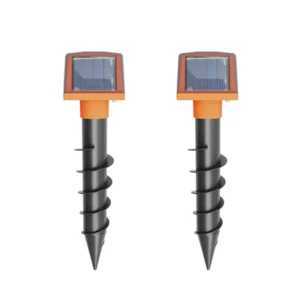 Dwustronny solarny odstraszacz kretów i węży z LED Jasnożółty