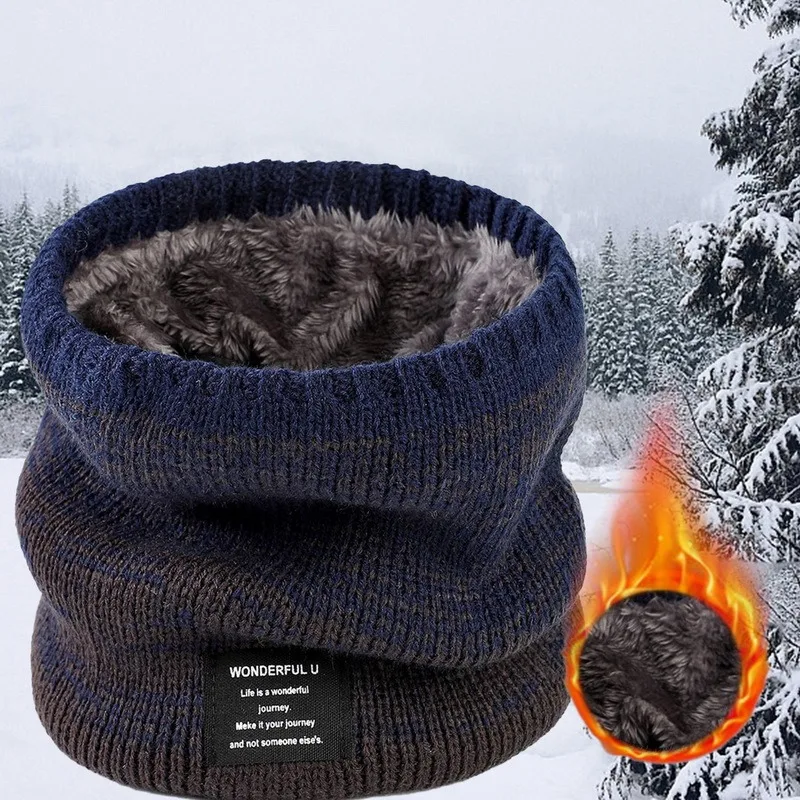Dzianinowy polarowy ocieplacz na szyję – zimowy komin unisex Zielony