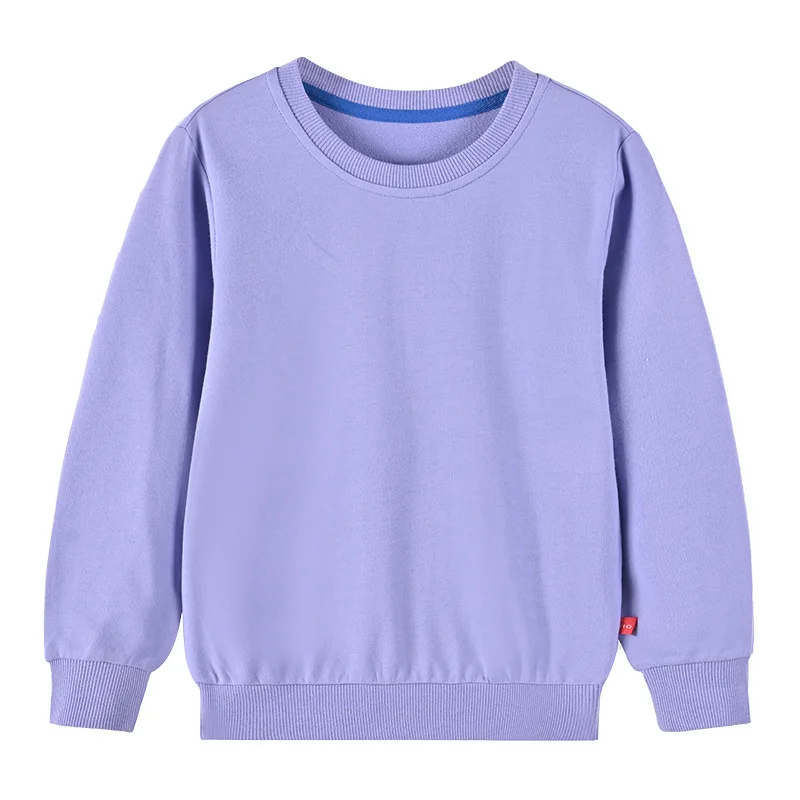 Dziecięca bluza bawełniana z nadrukiem, crewneck Jasnofioletowy