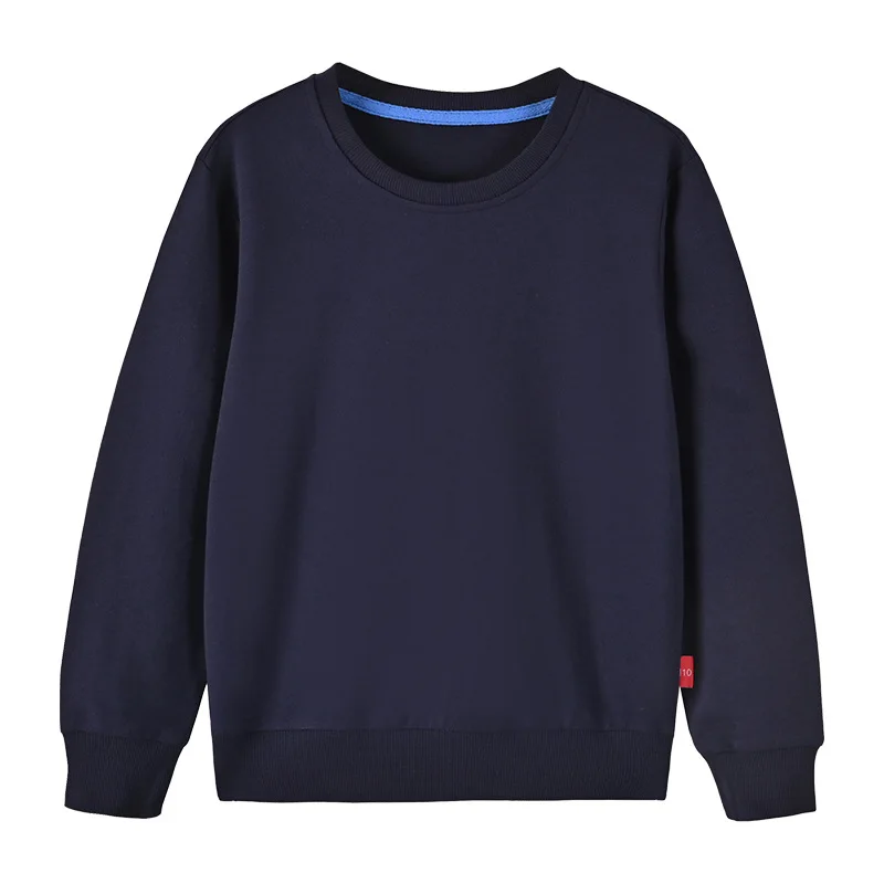 Dziecięca bluza bawełniana z nadrukiem, crewneck Granatowy