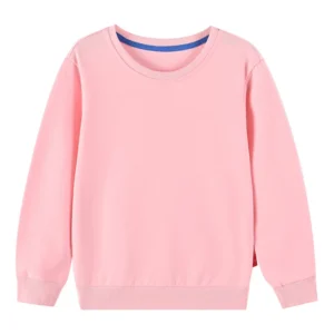 Dziecięca bluza bawełniana z nadrukiem, crewneck Różowy
