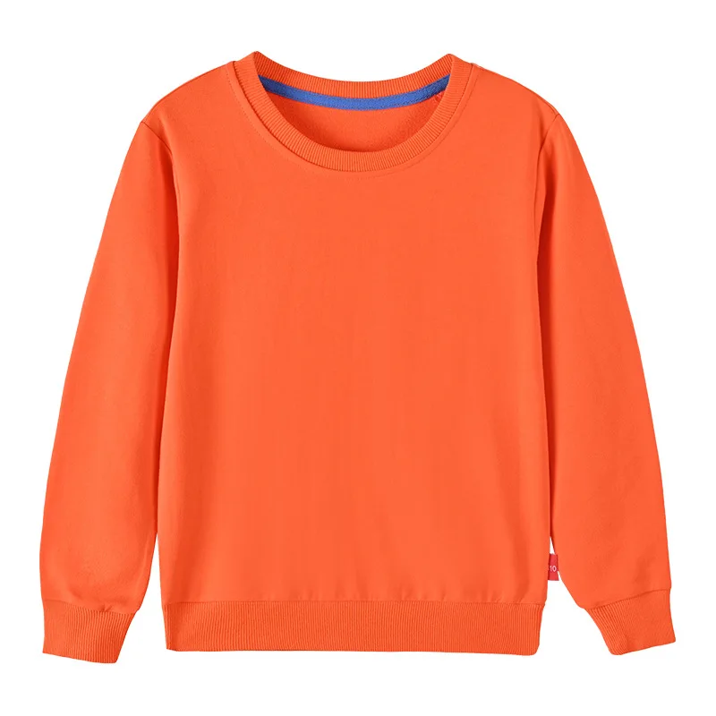 Dziecięca bluza bawełniana z nadrukiem, crewneck Pomarańczowy