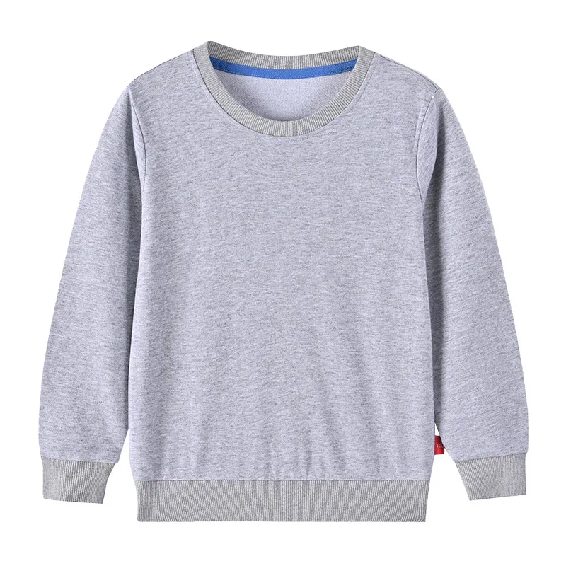 Dziecięca bluza bawełniana z nadrukiem, crewneck Szary