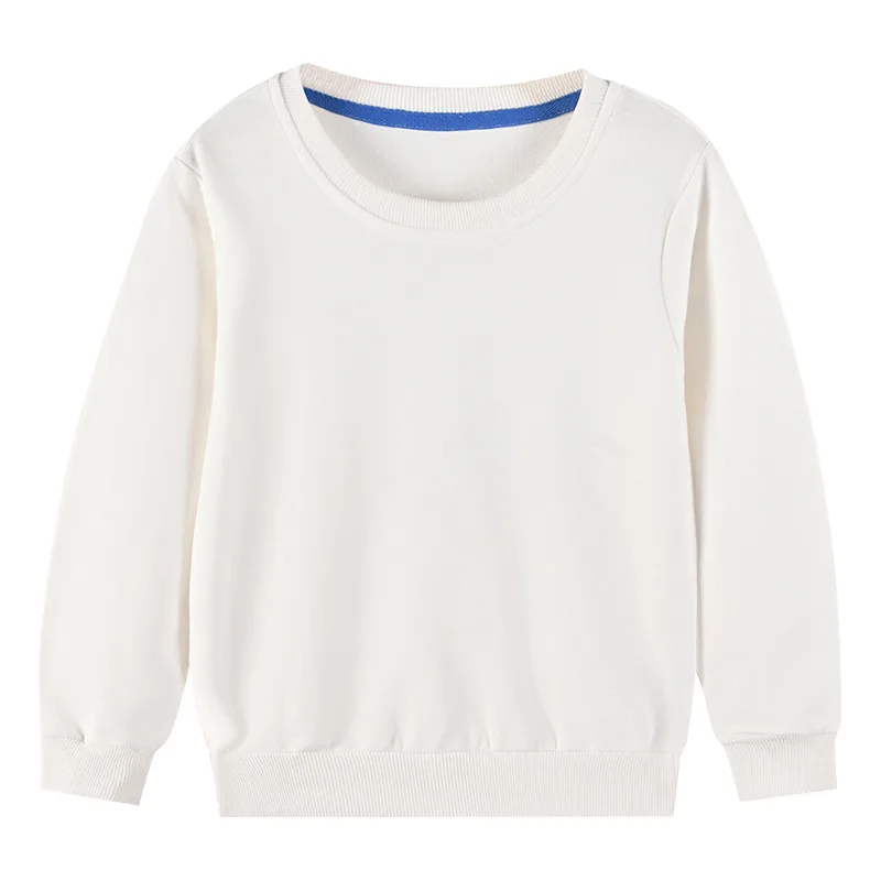 Dziecięca bluza bawełniana z nadrukiem, crewneck Biały