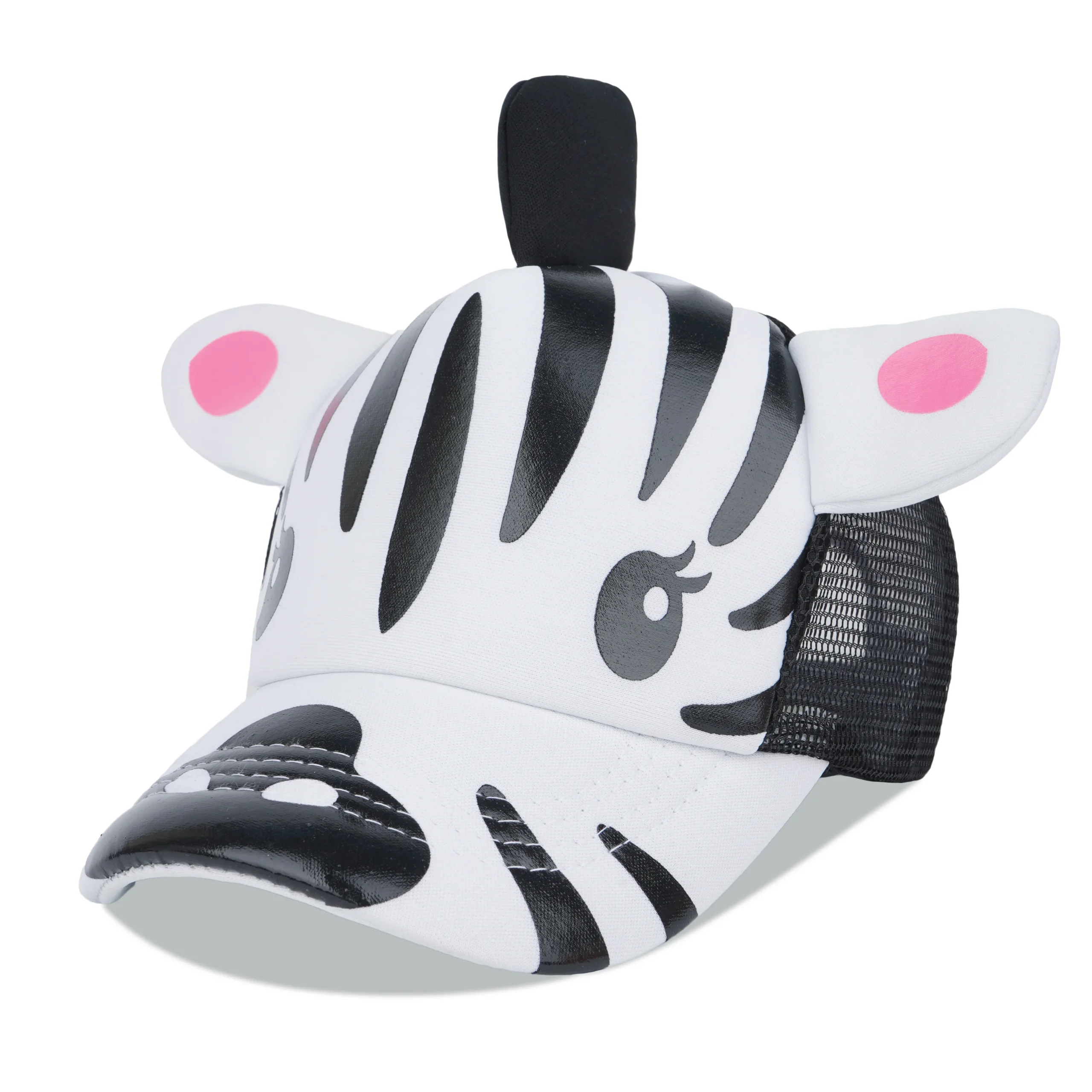 Dziecięca czapka z daszkiem ze zwierzątkiem, regulowana Zebra