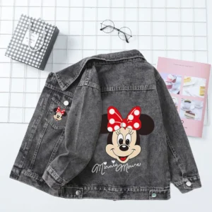 Dziecięca kurtka jeansowa z Myszką Miki i Minnie B 2
