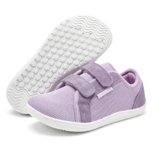 Dziecięce buty barefoot z siateczki lekkie i oddychające Jasnofioletowy