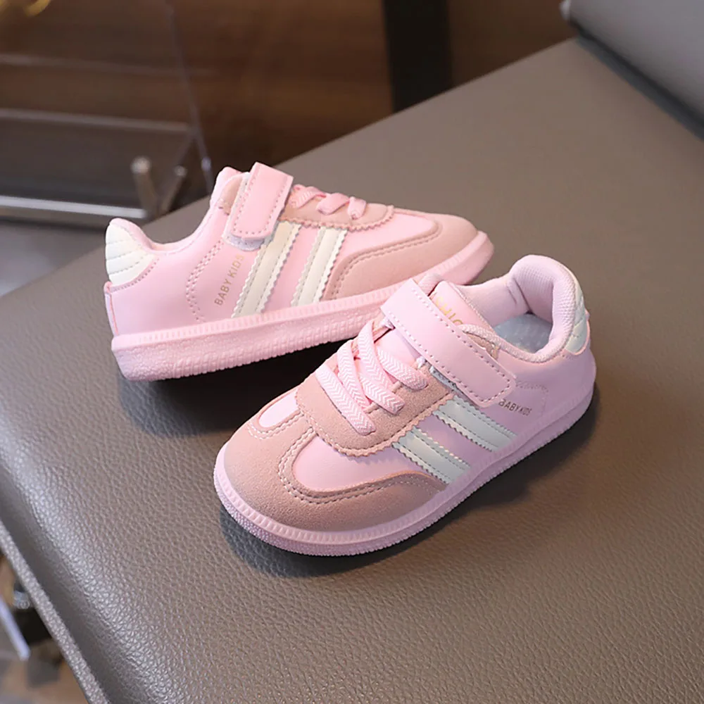Dziecięce buty sportowe ze skóry PU, antypoślizgowe Różowy