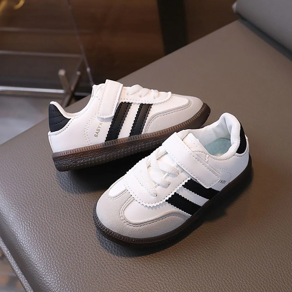 Dziecięce buty sportowe ze skóry PU, antypoślizgowe Biały