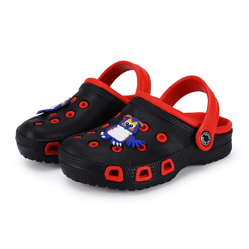 Dziecięce klapki ogrodowe crocsy na lato Czarny czerwony
