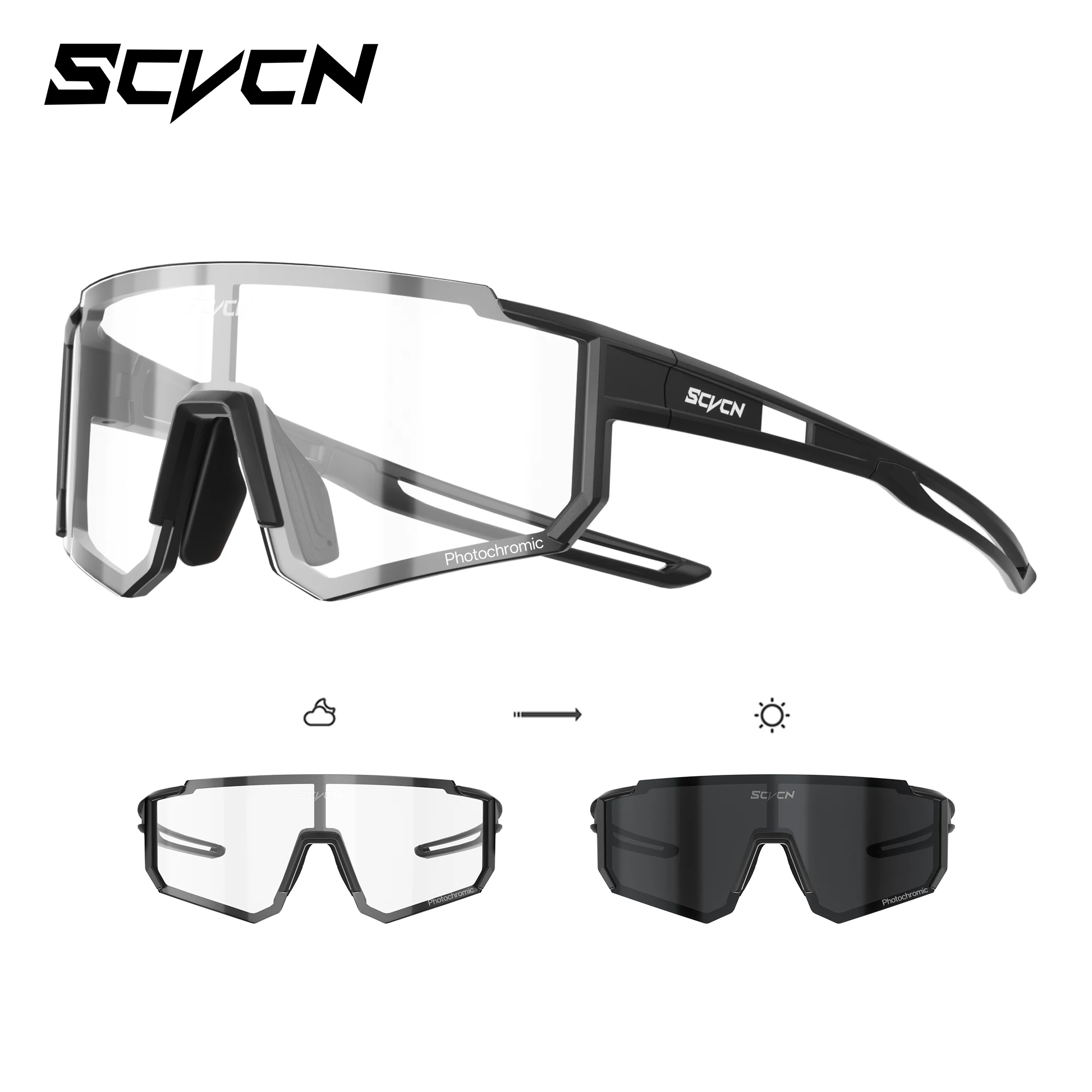 Dziecięce okulary sportowe fotochromowe UV400 dla rowerzysty Photochromic 01