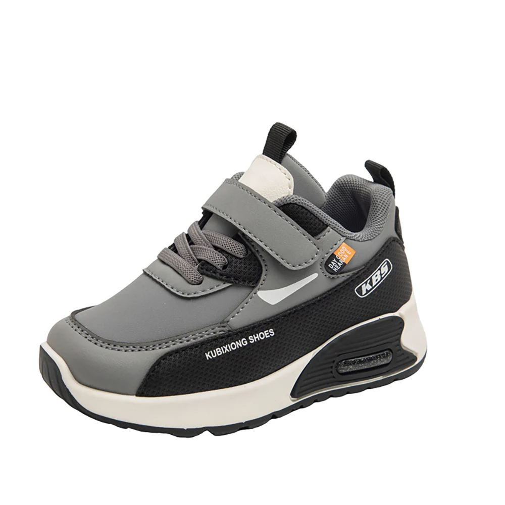 Dziecięce sneakersy ze skóry PU z miękką podeszwą Szary