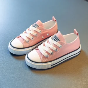 Dziecięce trampki sznurowane dla chłopca i dziewczynki 6001pink