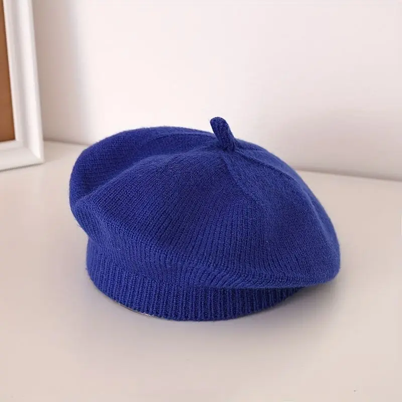 Dziecięcy beret zimowy z dzianiny dla dziewczynki Style 12